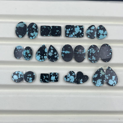 Hubei Turquoise - Matching Pairs Wholesale Lot - 12 Pairs