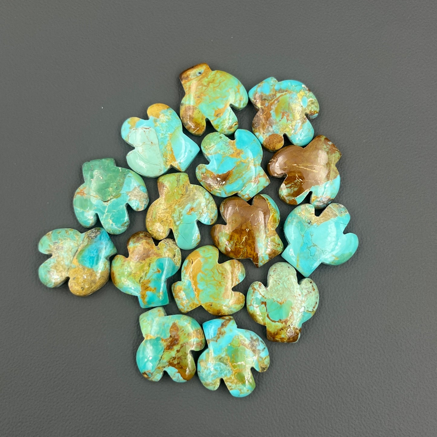 Kingman Turquoise Mohave - Cactus Wholesale Lot - 15 Pcs