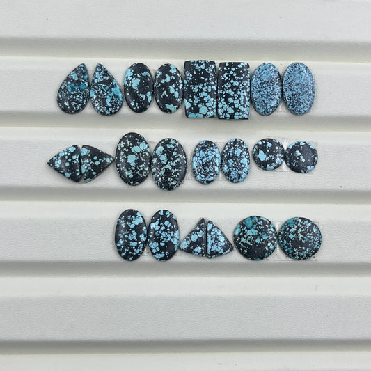 Hubei Turquoise - Matching Pairs Wholesale Lot - 11 Pairs