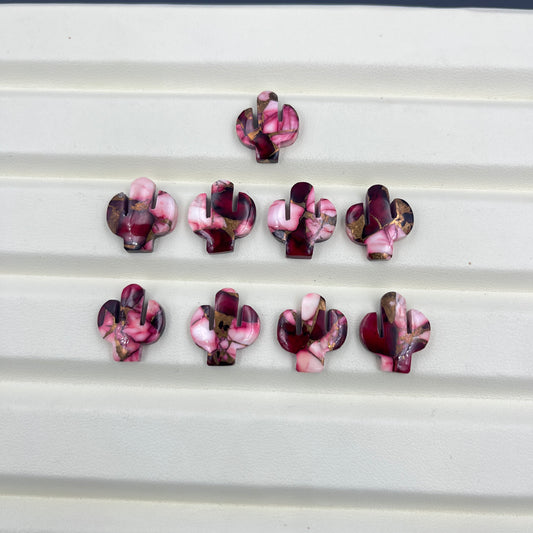 Kingman Red Rose Dahlia - Loose Cabs - Wholesale Lot - 9 Pcs
