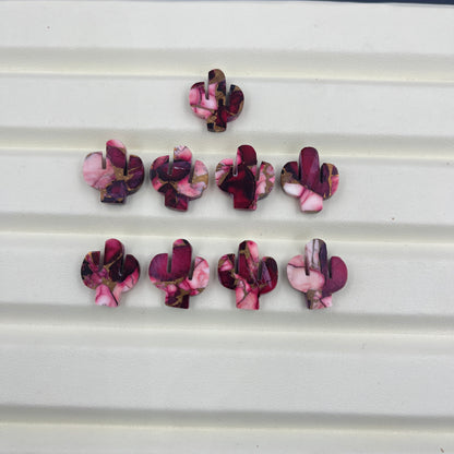 Kingman Red Rose Dahlia - Loose Cabs - Wholesale Lot - 9 Pcs