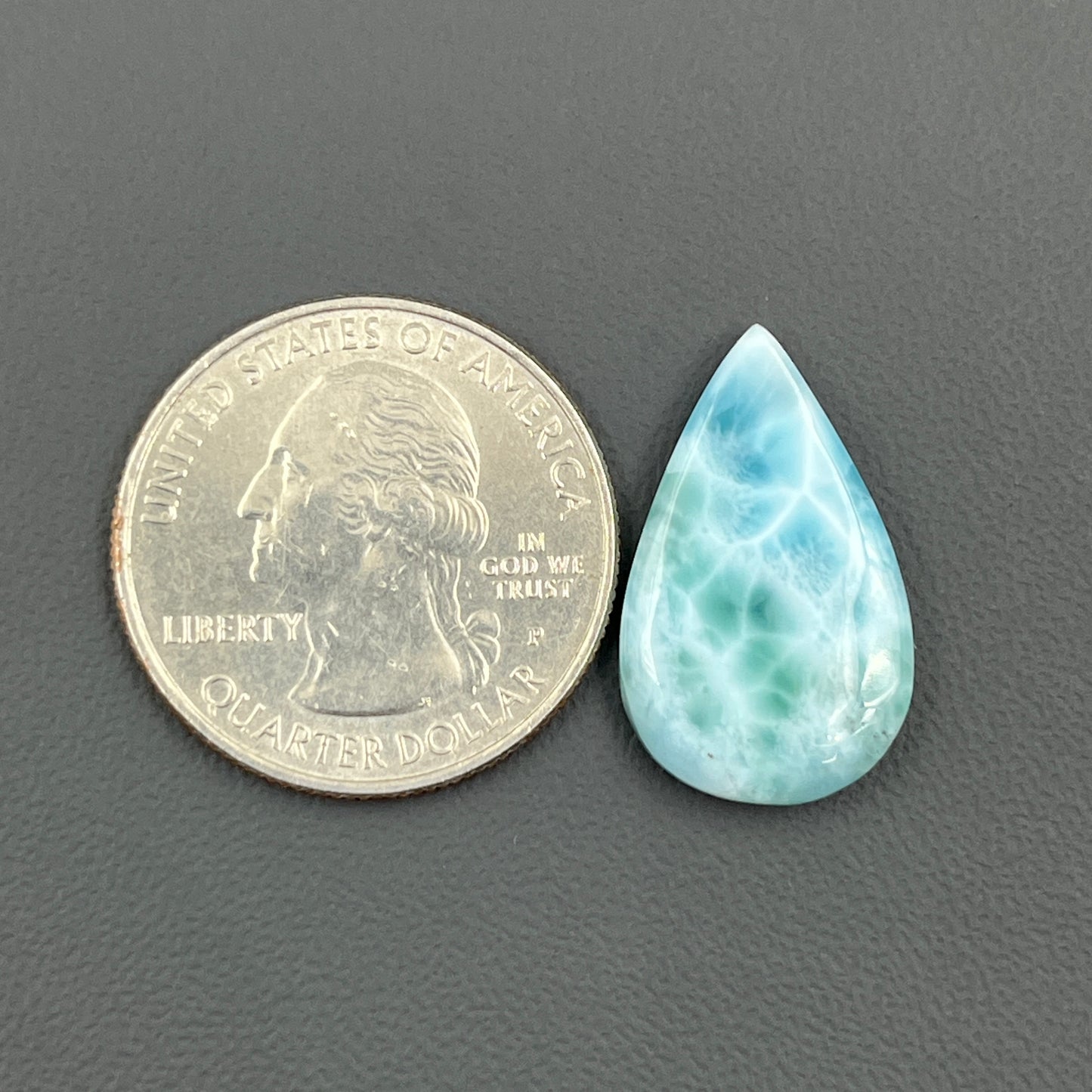 Top Quality Larimar- Loose Cabochon - Teardrop