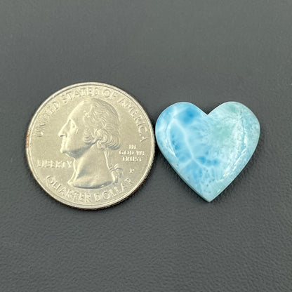 Top Quality Larimar- Loose Cabochon - Heart