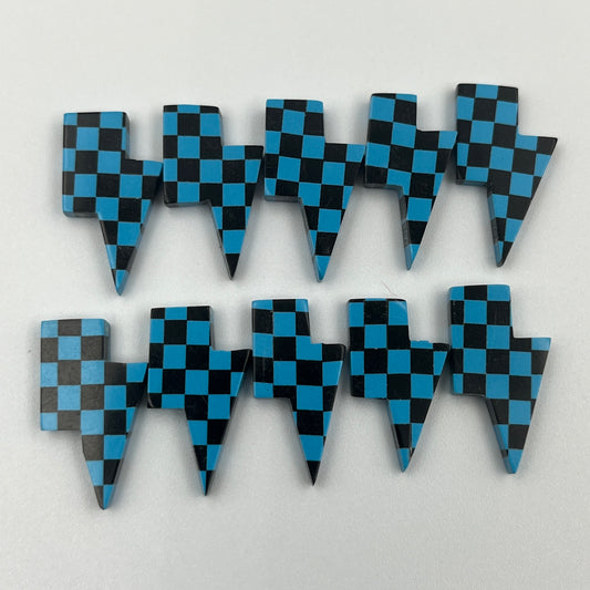 Blue & Black Checker Board - Thunderbolt - Wholesale Lot - 10 Pcs