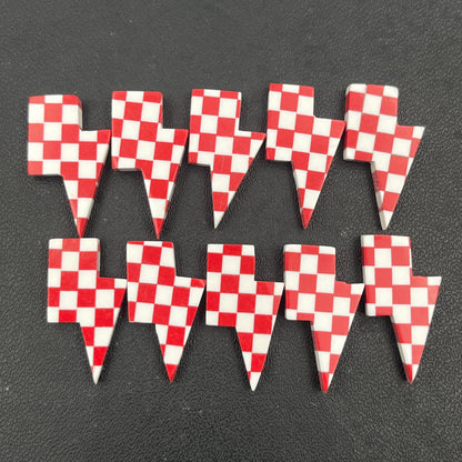 Red & White Checker Board - Thunderbolt - Wholesale Lot - 10 Pcs