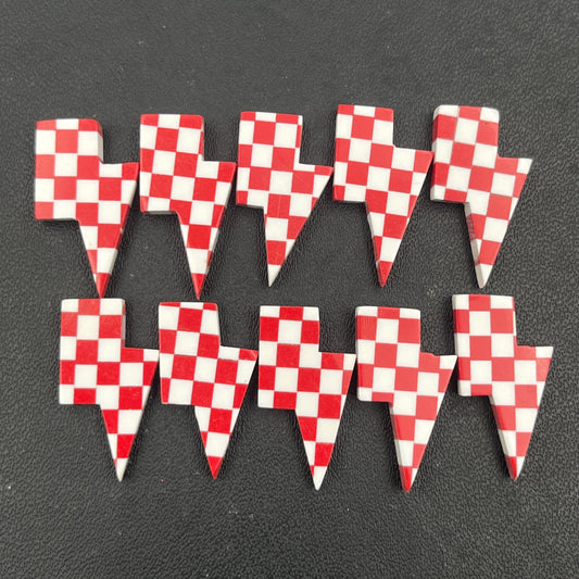 Red & White Checker Board - Thunderbolt - Wholesale Lot - 10 Pcs