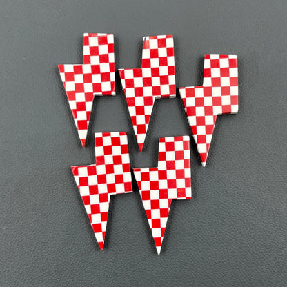 Red & White Checker Board - Thunderbolt - Wholesale Lot - 5 Pcs