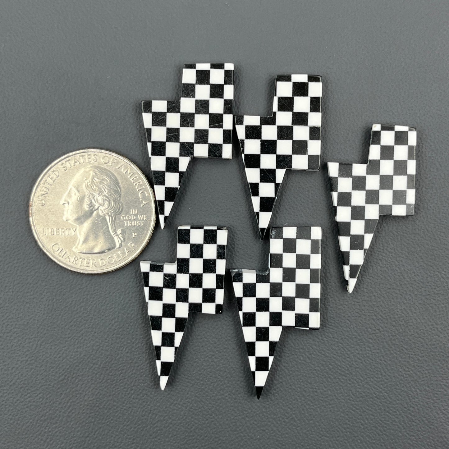 Black & White Checker Board - Thunderbolt - Wholesale Lot - 5 Pcs