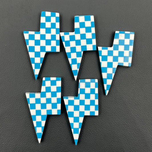 Blue & White Checker Board - Thunderbolt - Wholesale Lot - 5 Pcs