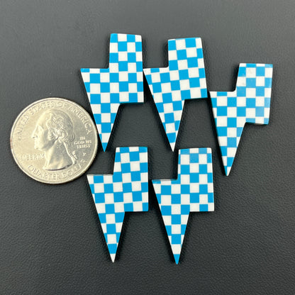 Blue & White Checker Board - Thunderbolt - Wholesale Lot - 5 Pcs